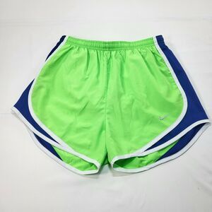 Nike Dri-Fit Drawstring Athletic Shorts Womens Size Extra Small XS Green Blue